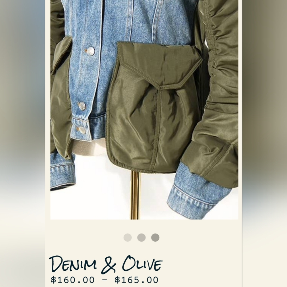 Denim & Olive Women's Jacket